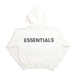 White Knit Pullover Essentials Hoodie