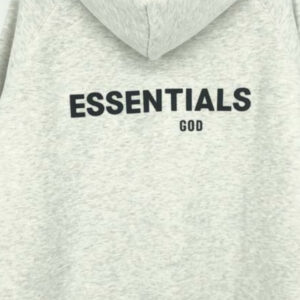 Essentials Fleeces Thick Light Gray Hoodies