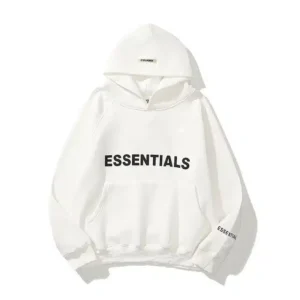 essentials x oversized hoodie – white